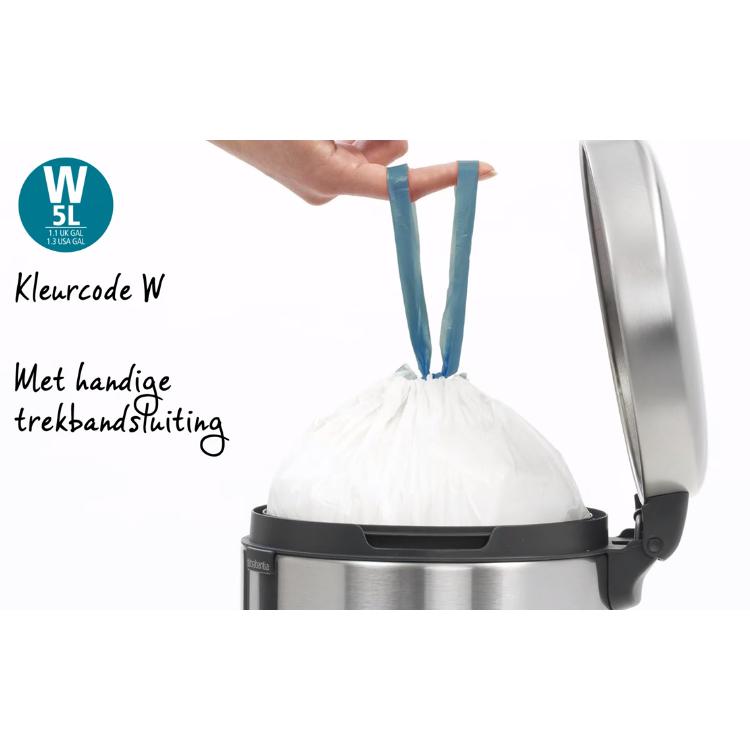 Brabantia NewIcon pedaalemmer 5 ltr. White