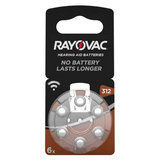 Rayovac Acoustic Hearing Aid Zinc-Air P312 (6 stuks)
