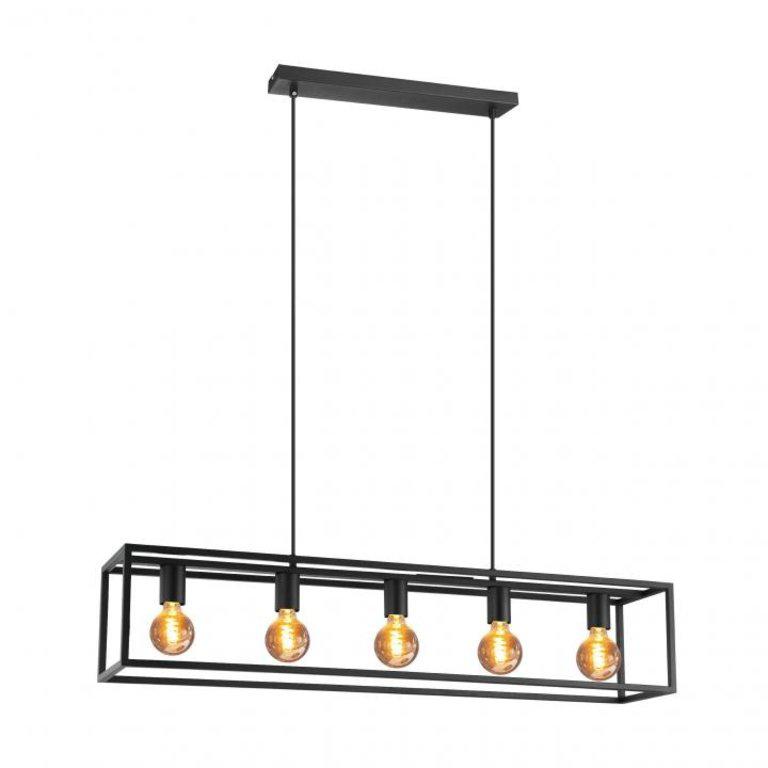 Eglo Blackcrown hanglamp 5x E27 zwart