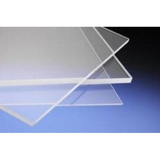 Kunststofglas glashelder 5 mm. 75x100 cm.