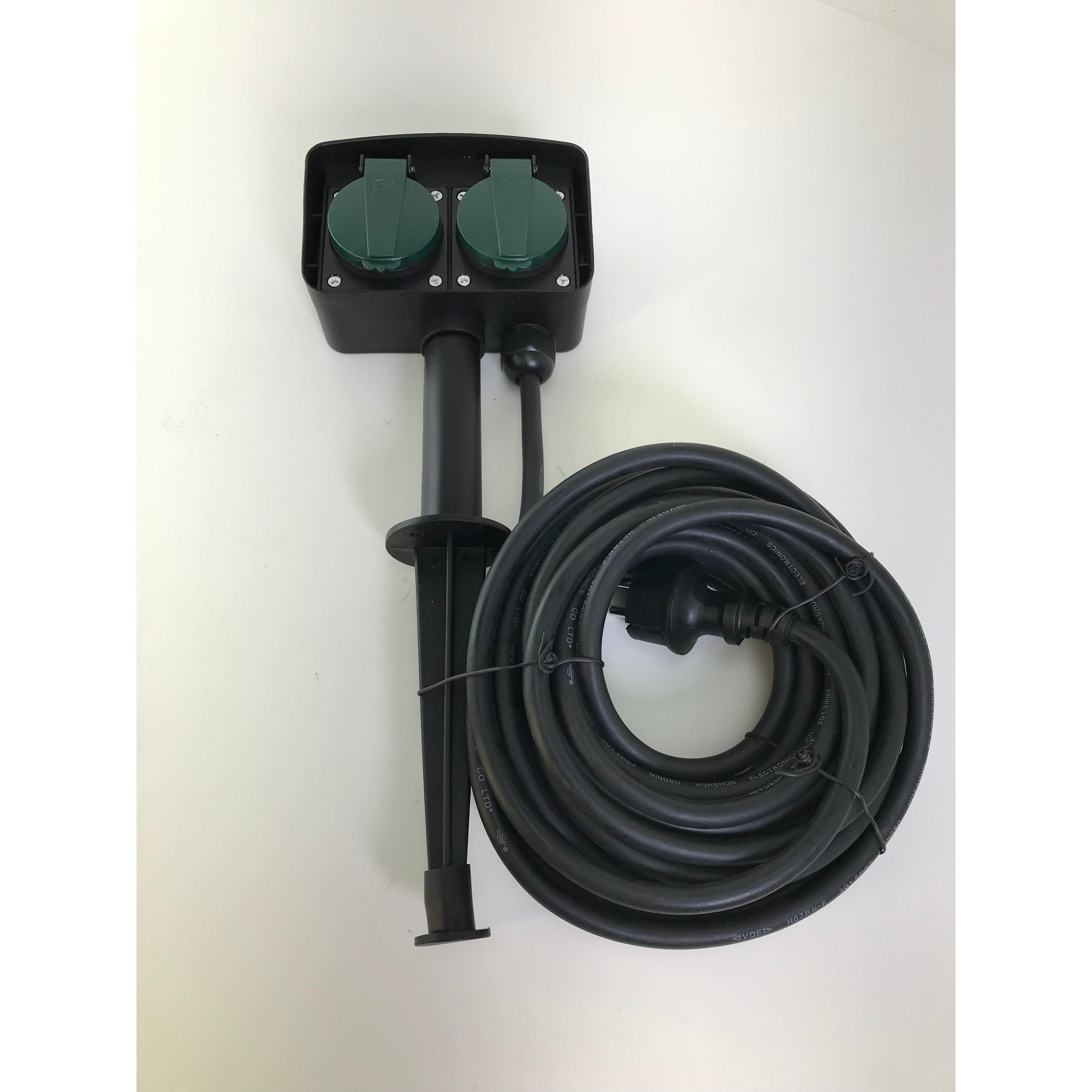 Tuinspies 2V + RA 10 meter 3x1,5mm² H07RN-F