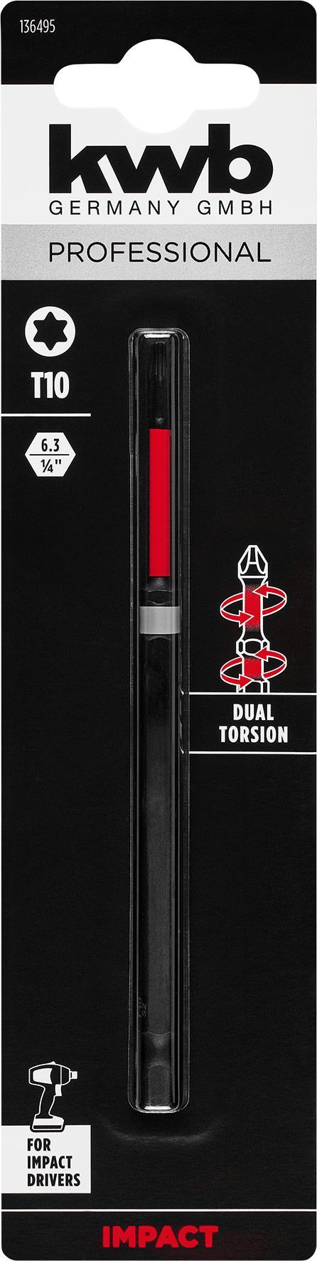 KWB Double Torsion Bits T10 120 mm - 2 stuks