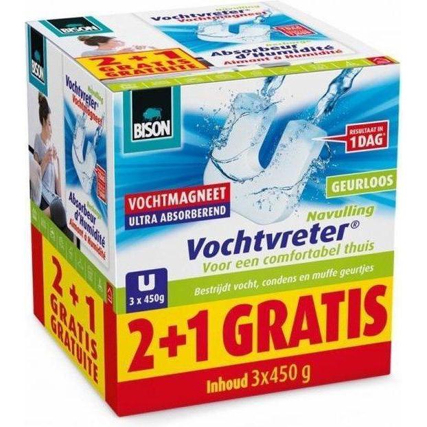 Bison vochtvreter magneet navulling 3x450g