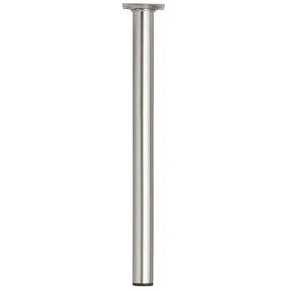 Duraline meubelpoot rond staal 3x40cm nikkel 4pp
