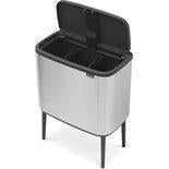 Brabantia Bo Touch Bin afvalemmer 3x 11 ltr. Matt Steel Fingerprint Proof