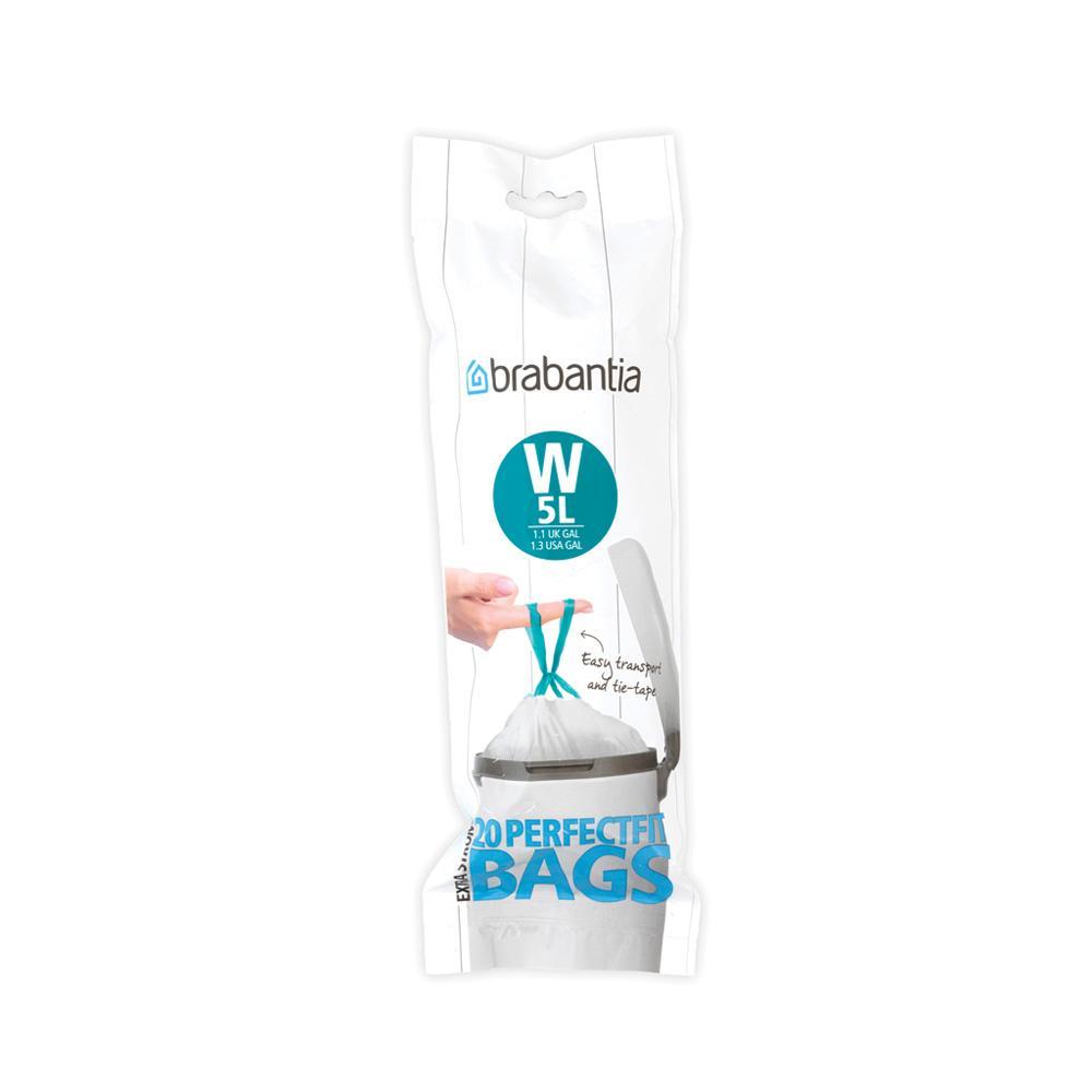 Brabantia PerfectFit afvalzakken Code W 5 ltr. 20 st.