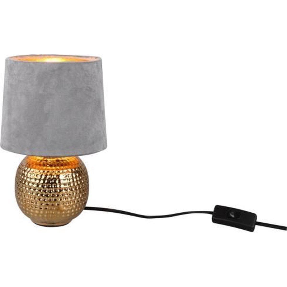 Reality Sophia tafellamp grijze kap (excl. 1x E14)