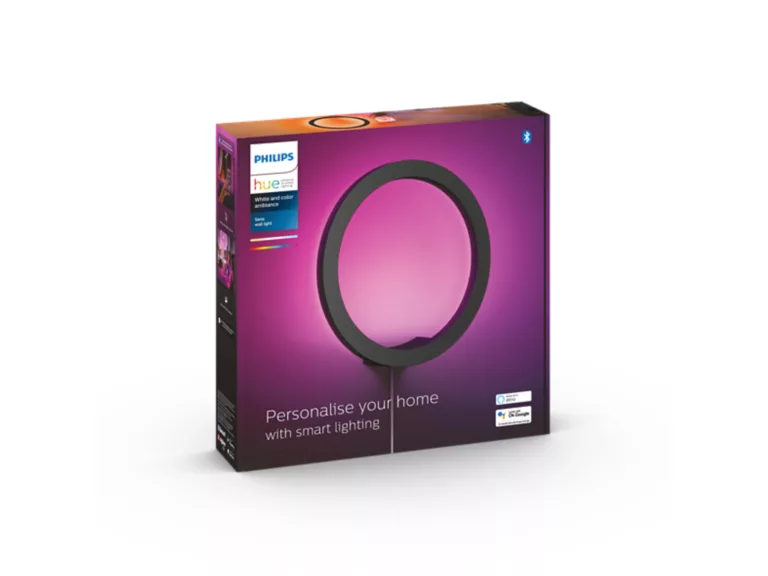 Philips Hue Sana wandlamp wit en gekleurd licht zwart