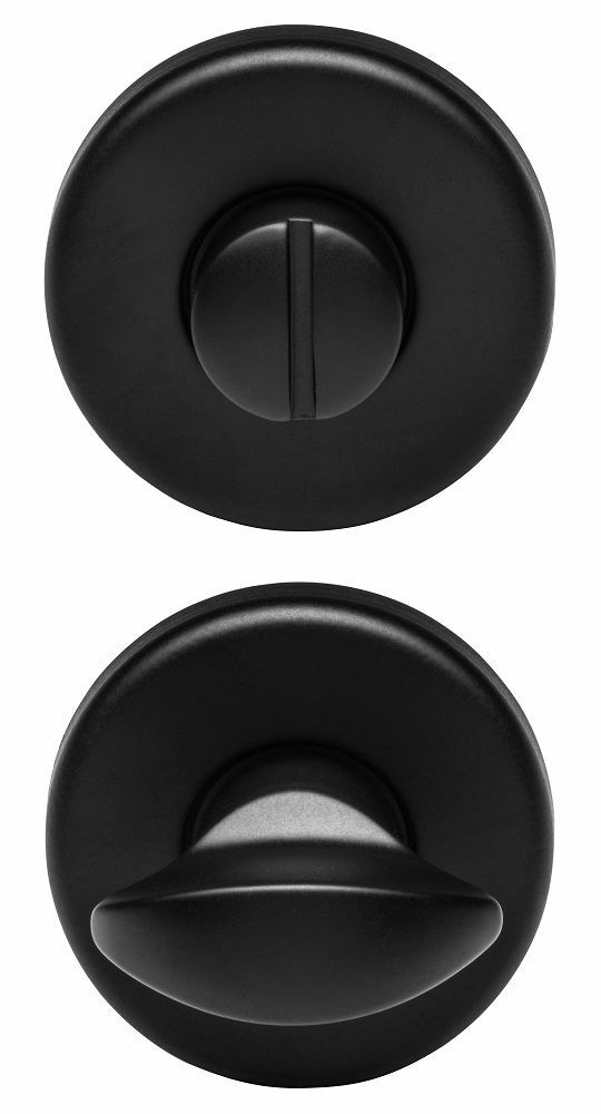 Toiletgarnituur RVS zwart rond