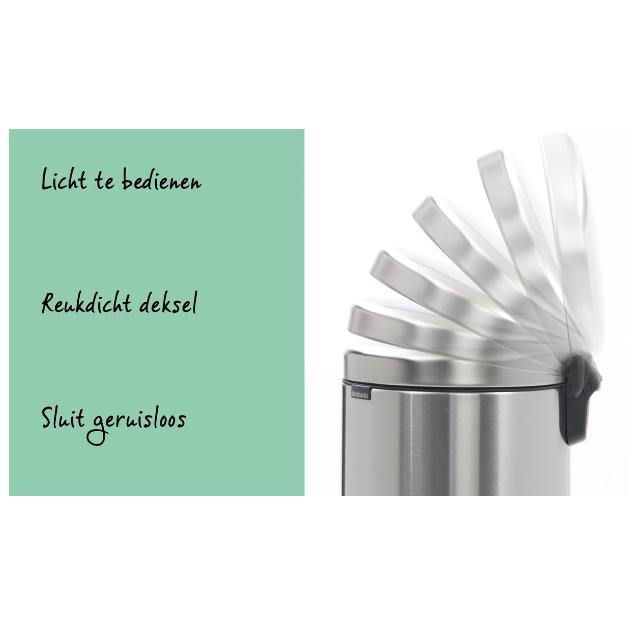Brabantia NewIcon pedaalemmer 30 ltr Platinum
