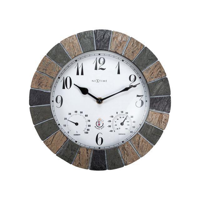 NeXtime buitenklok Aster groen 26 cm