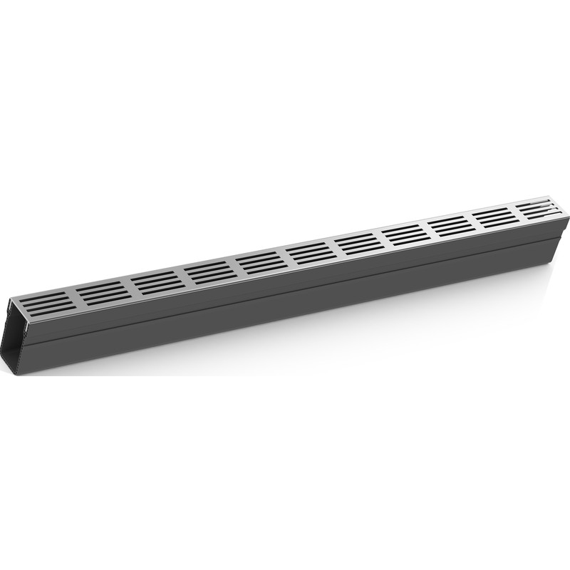ACO Slimline gootsysteem zwart met aluminium rooster 100cm