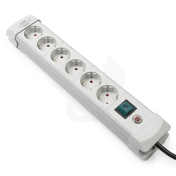 Brennenstuhl Premium-Line stekkerdoos 6-voudig lichtgrijs 3 mtr.