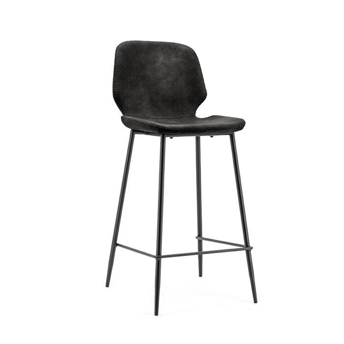 By-Boo Bar chair Seashell low - zwart