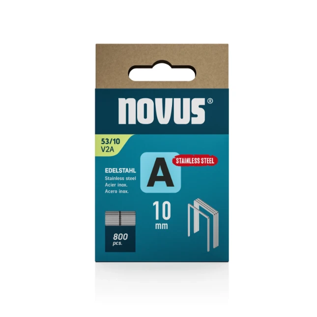 Novus dundraad nieten A 53/10mm RVS (1000 stuks)