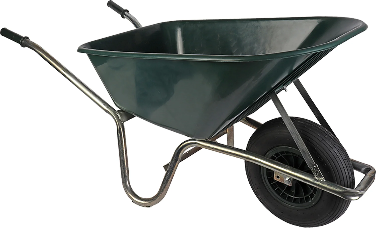 Kruiwagen kunststof groen 100 liter