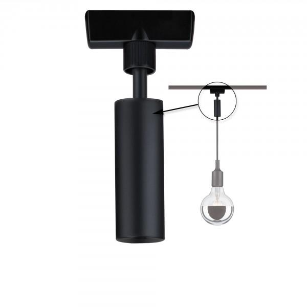 Paulmann URail Universal pendel adapter zwart mat 230V metaal/kunststof