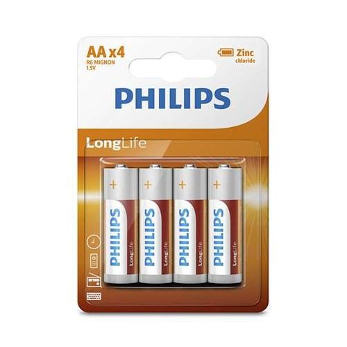 Philips Longlife Zinc AA / R6 (4 stuks)