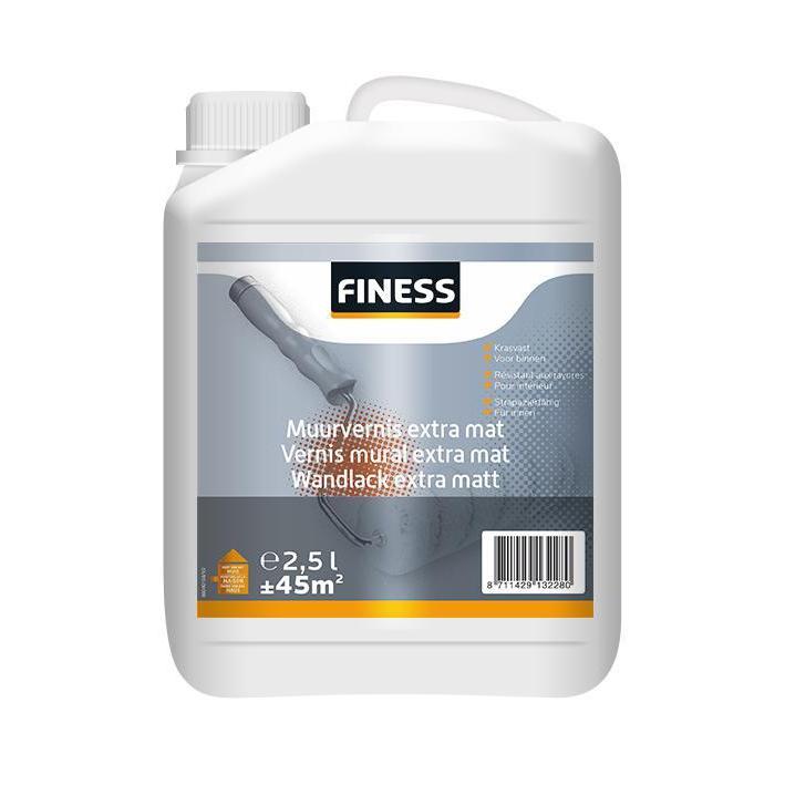Finess muurvernis extra mat acryl binnen kleurloos 1000ml