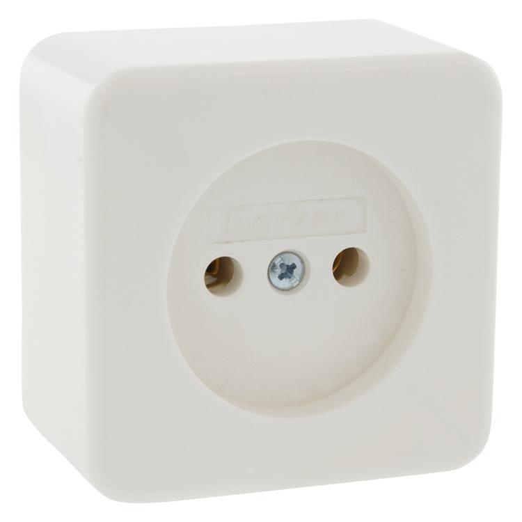 Berker contactdoos opbouw, 1-voudig polarwit