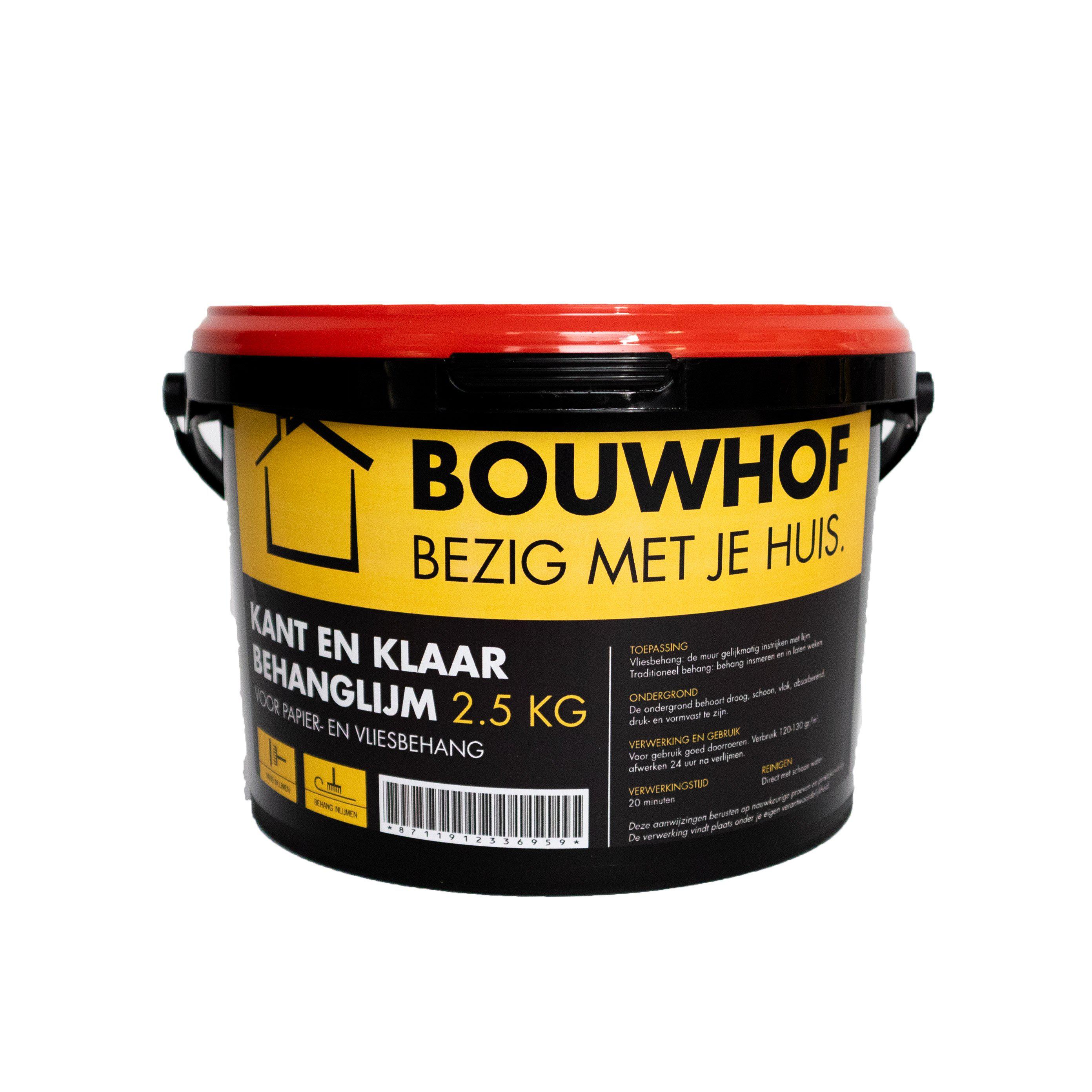 Bouwhof kant en klaar lijm vlies papier 2,5 kg.