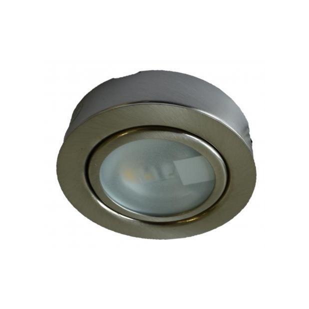 cabinetspot opbouw nikkel 2M + 1.2W G4 LED