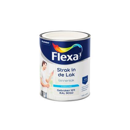 Flexa Strak in de Lak zijdeglans binnenlak gebroken wit (RAL 9010) 750ml