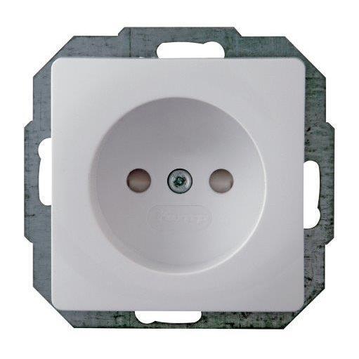 Paris wandcontactdoos 1V zonder RA KV arctic wit