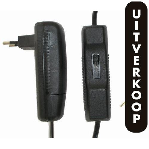 Stekker adapter 12V 75W 2mtr. snoer + dim