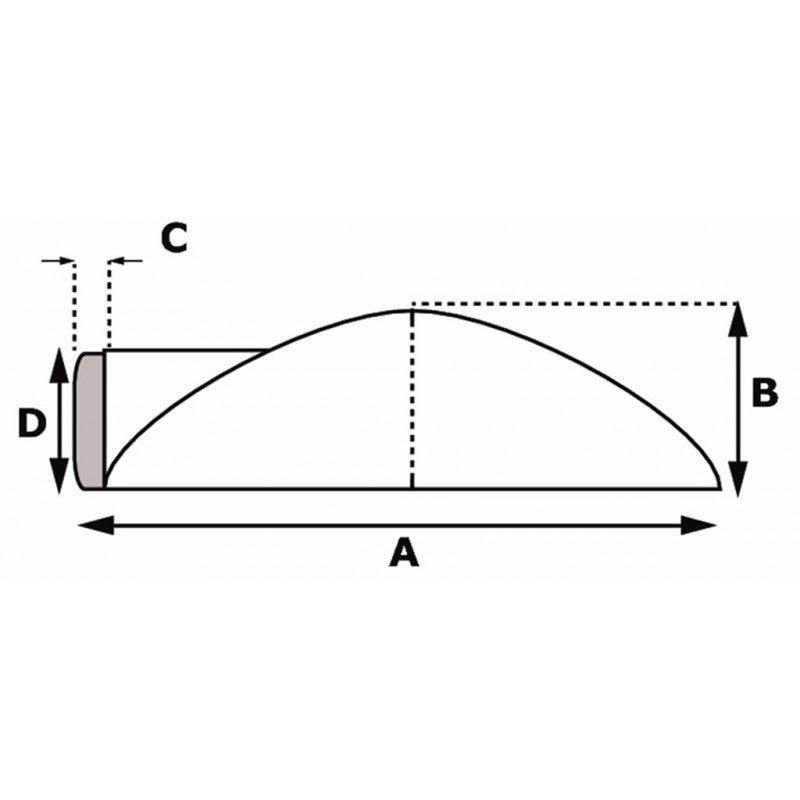 Deurbuffer vloer 84 mm RVS mat