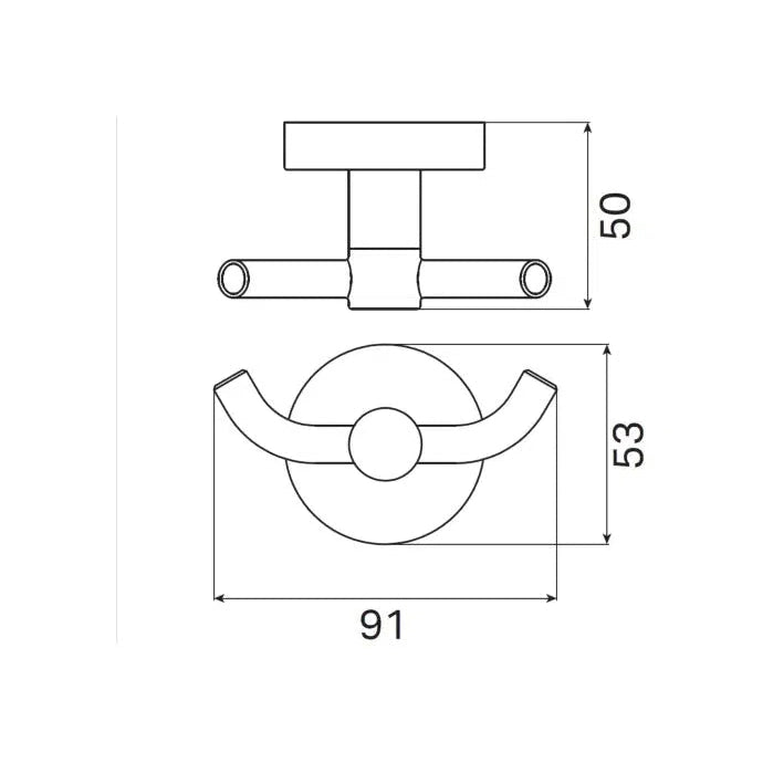 Haceka Kosmos dubbele haak chroom