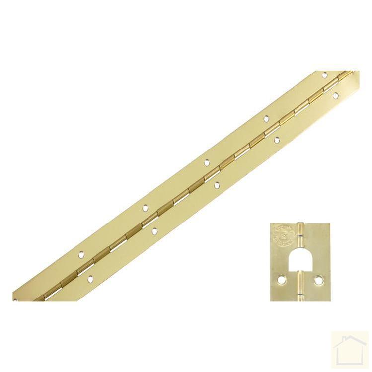 Pianoscharnier met ophangoog messing 32 x 1000 mm