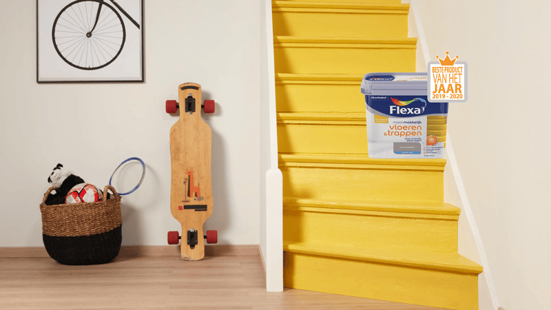 Flexa Mooi Makkelijk Vloeren & Trappen zijdeglans Antraciet 750 ml