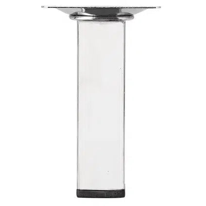 Duraline meubelpoot vierkant staal 2,5x2,5x10cm chroom 4pp