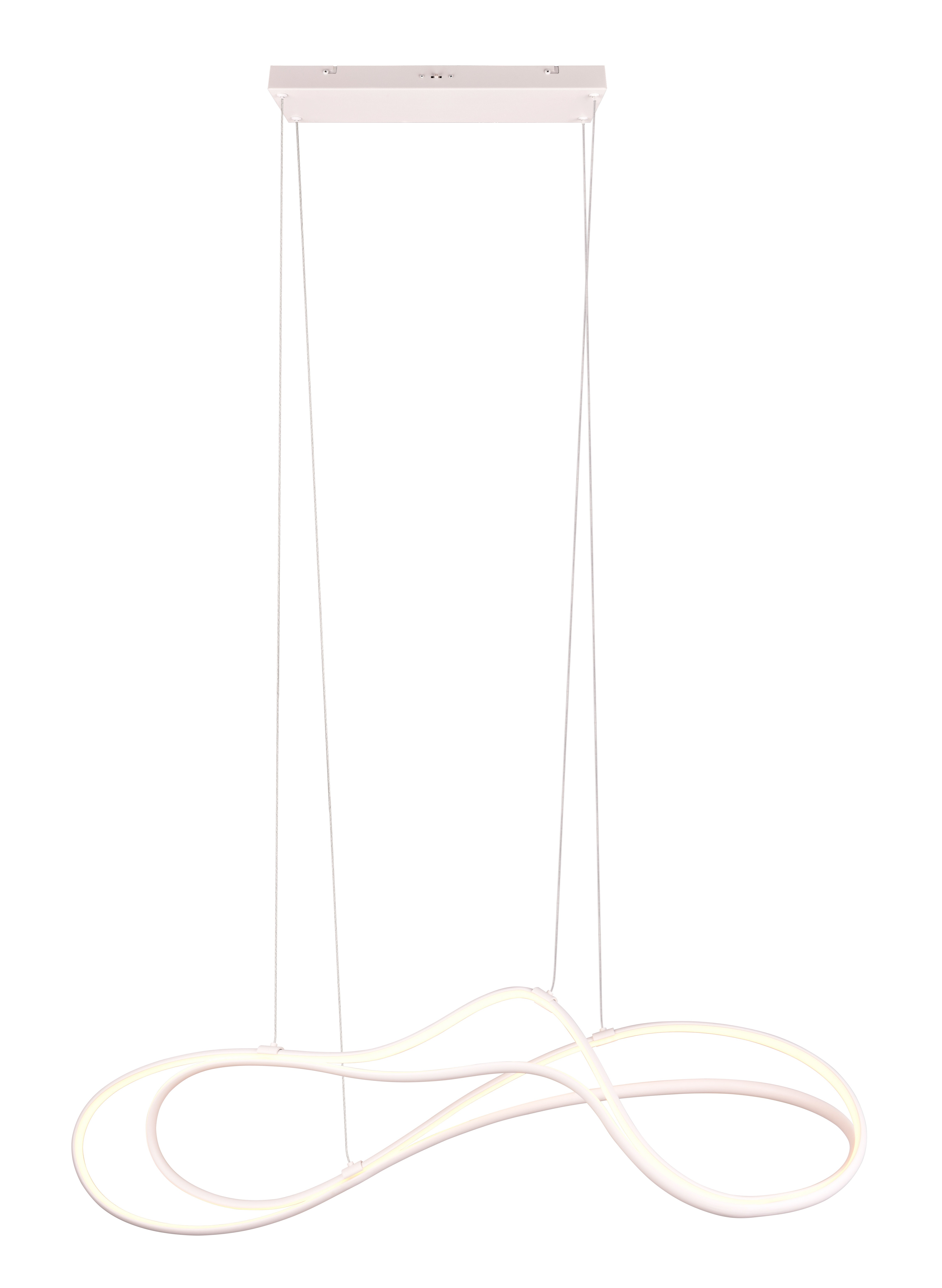 Trio hanglamp NALA wit mat gebogen design metaal