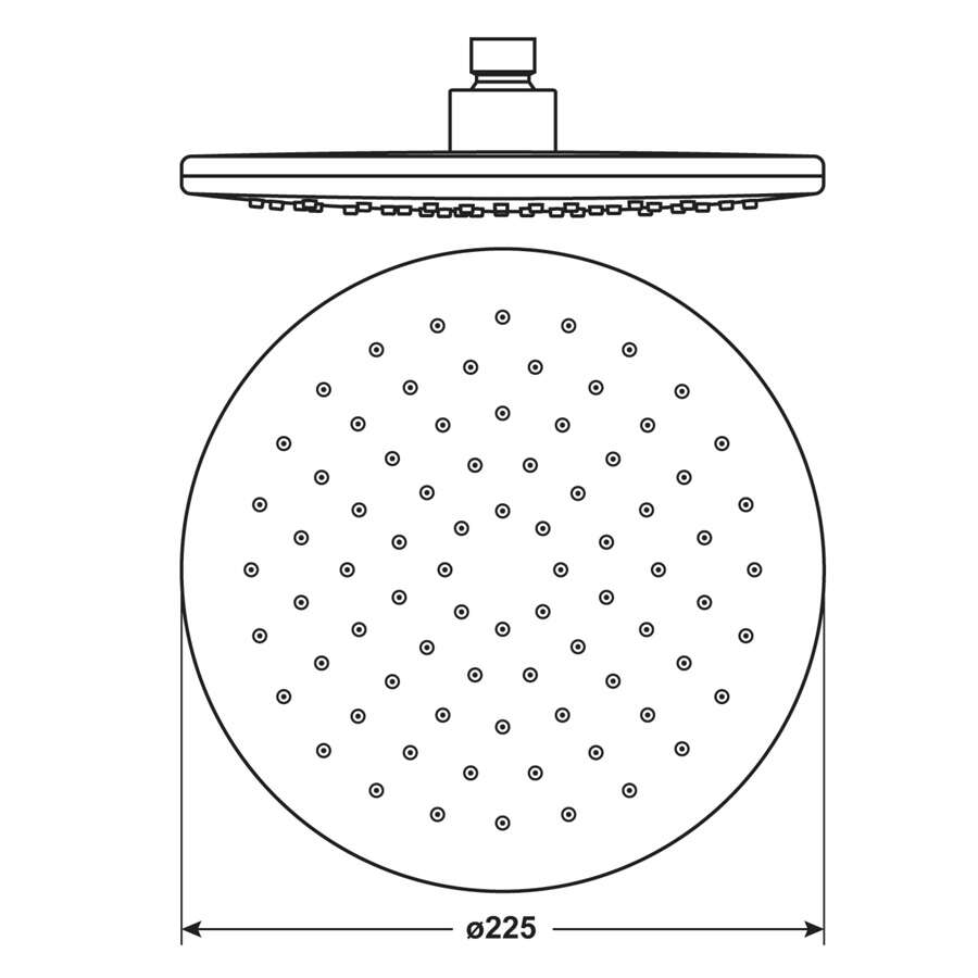 Cornat douchekop Classic rond chroom