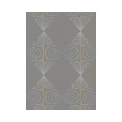 Dutch Wall Decor behang Instawalls 2 grafisch patroon wit/goud met grijze achtergrond