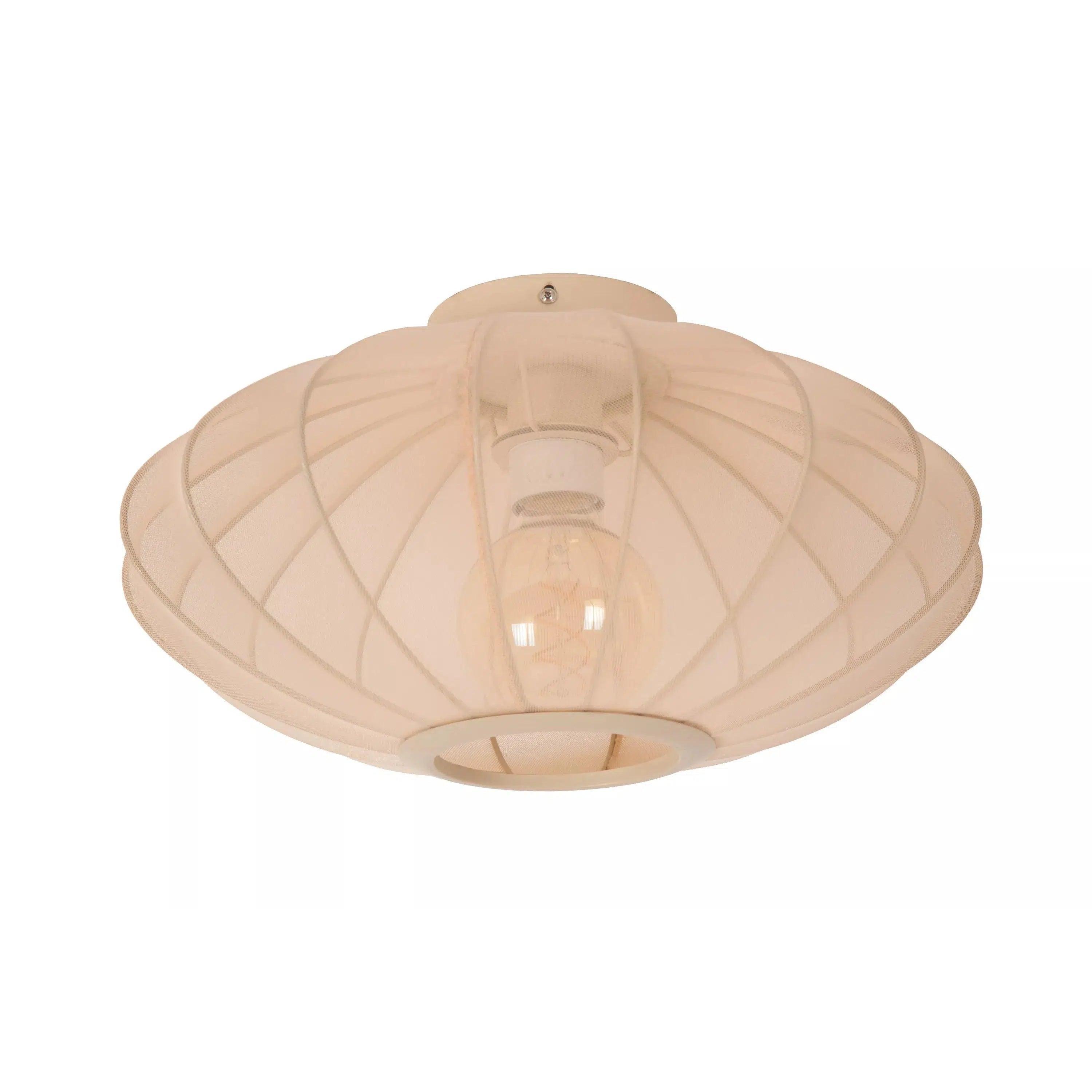 CORINA Plafonni?e-Beige-?40-1xE27-40W-Polyes.