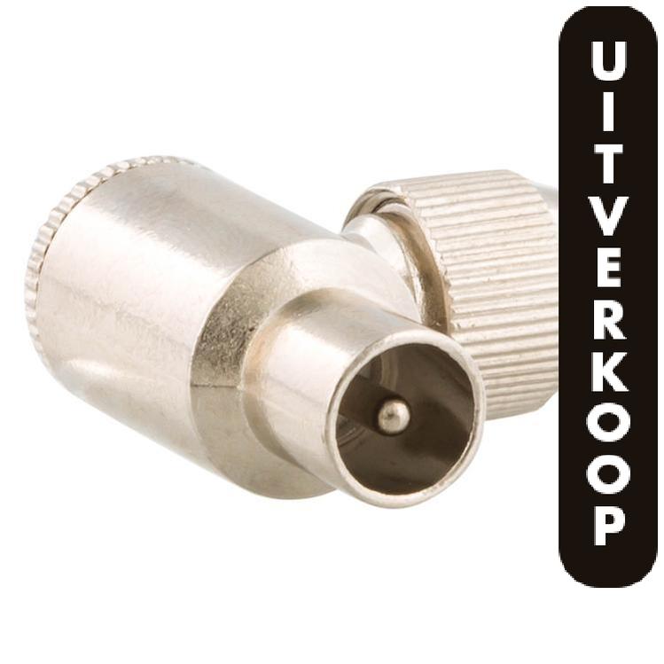 Q-Link coax stekker male, haaks
