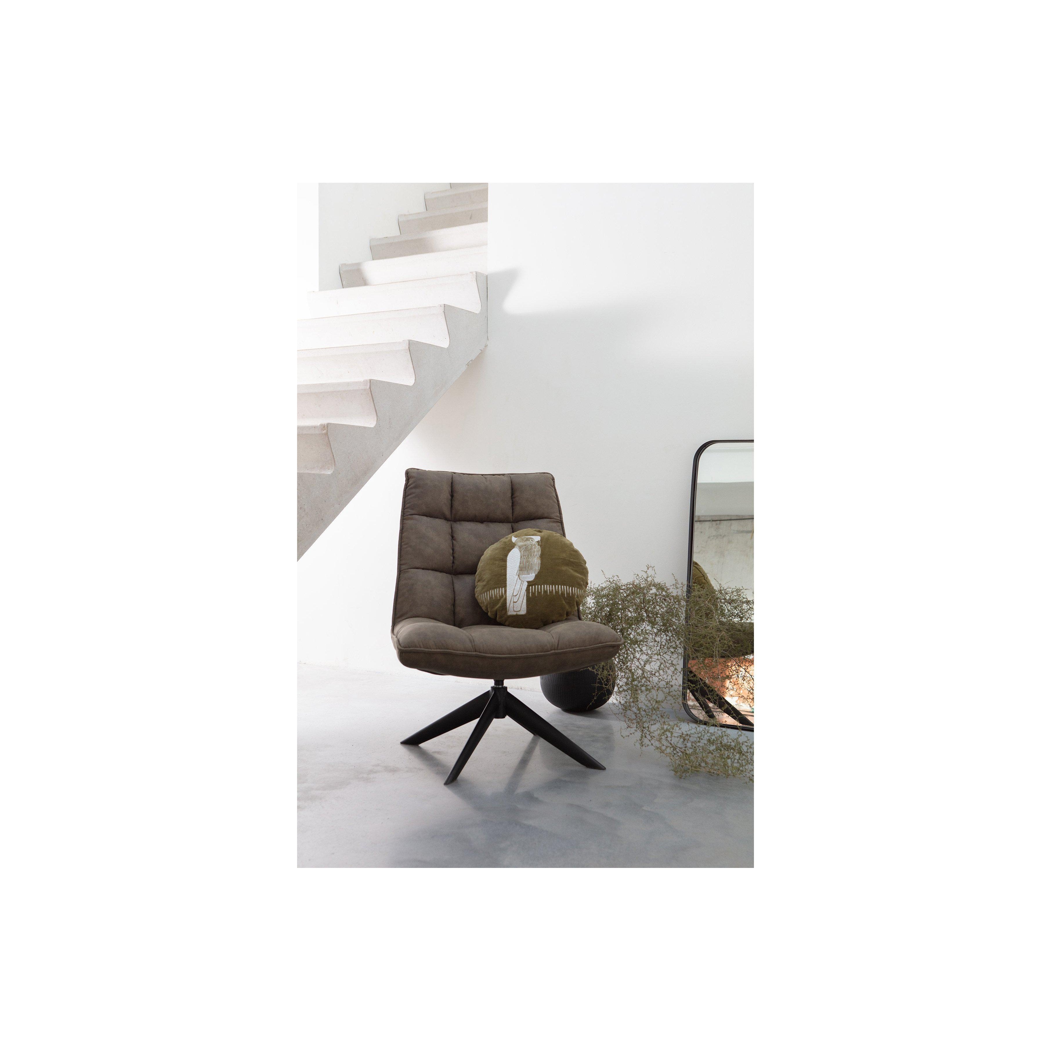 WOOOD Jouke draai-fauteuil kunstleer groen