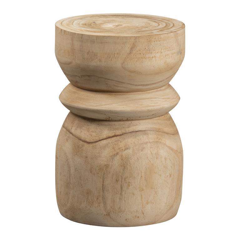 WOOOD Bikkel kruk hout naturel 40x?28cm