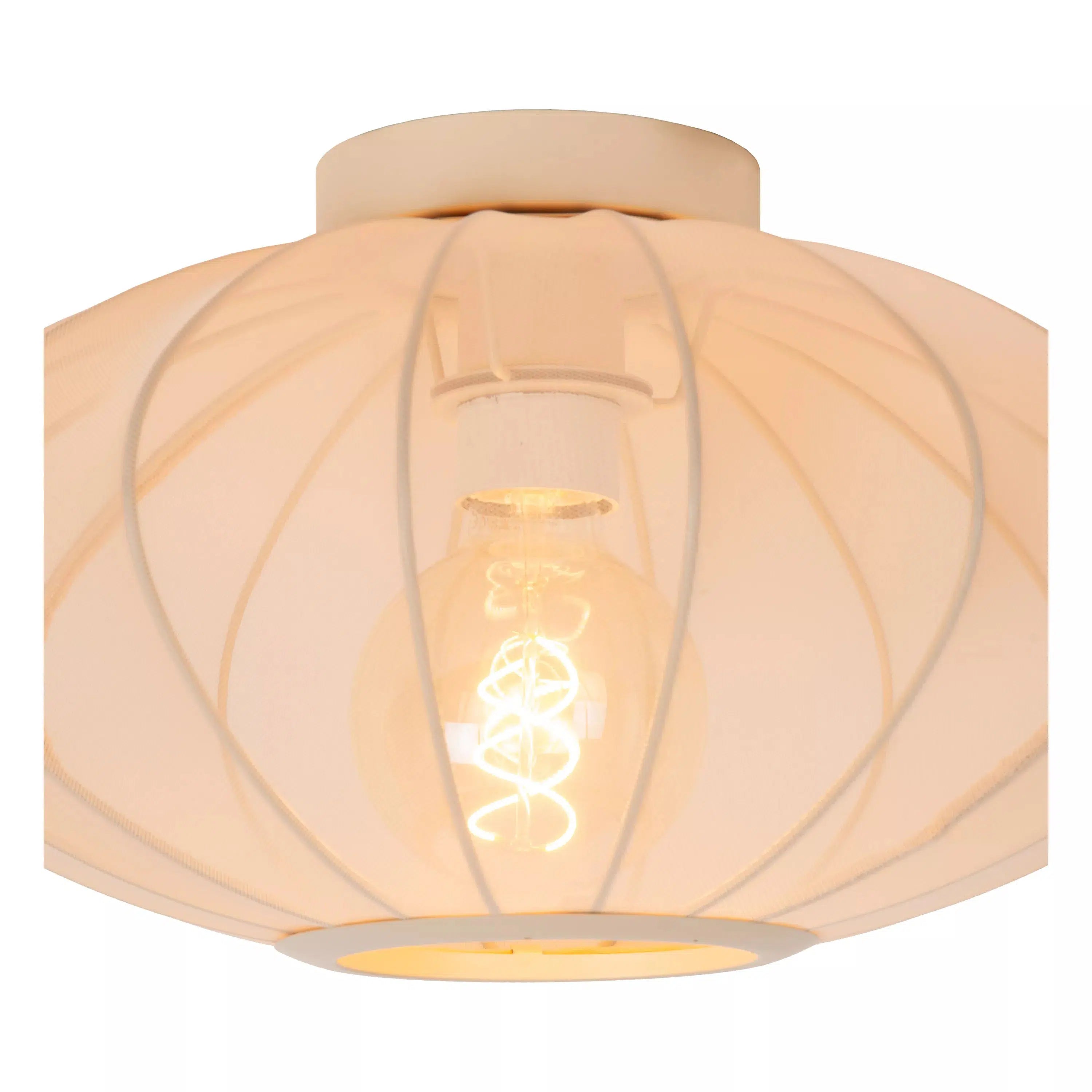 CORINA Plafonni?e-Beige-?40-1xE27-40W-Polyes.