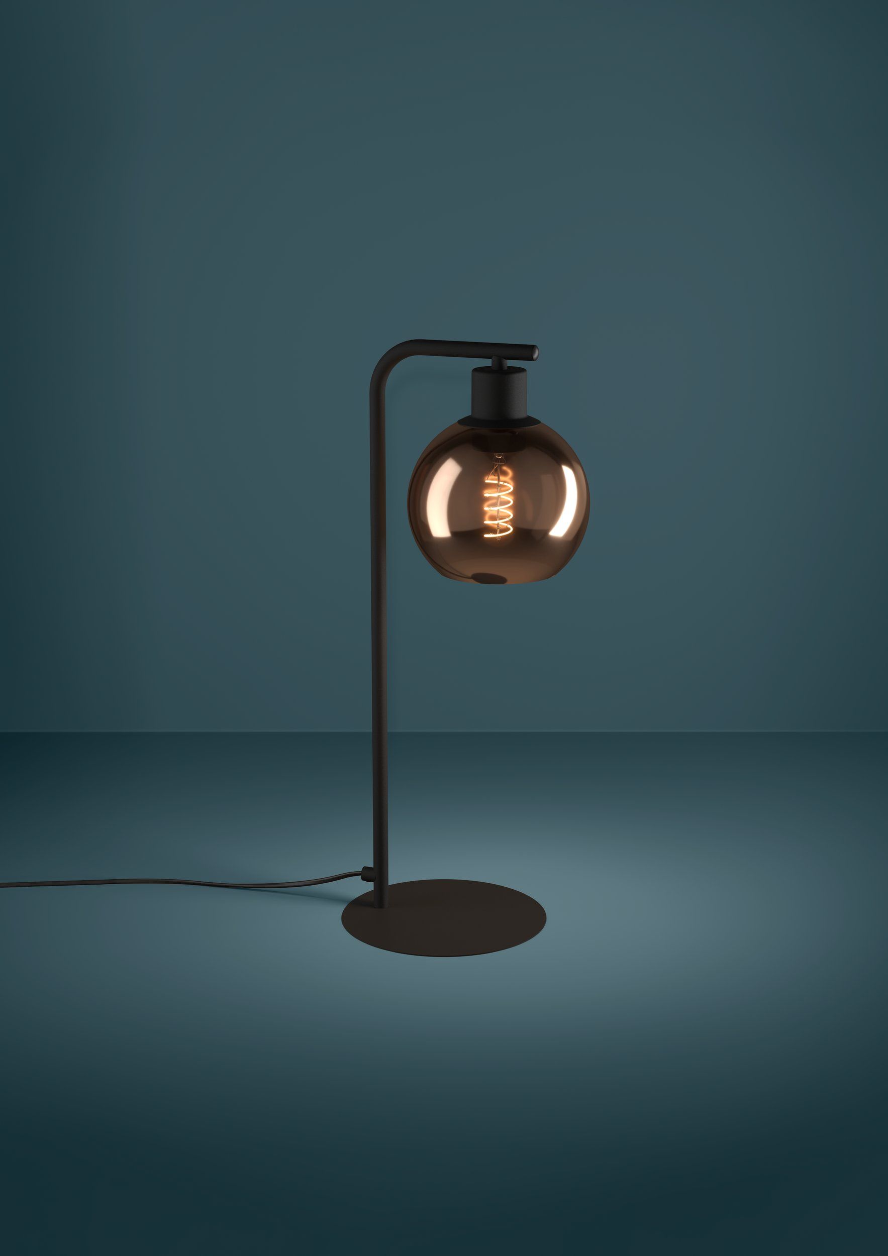 Eglo tafellamp Cordoba E27 zwart/koper