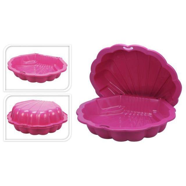 Zandbak schelp roze 2-delig