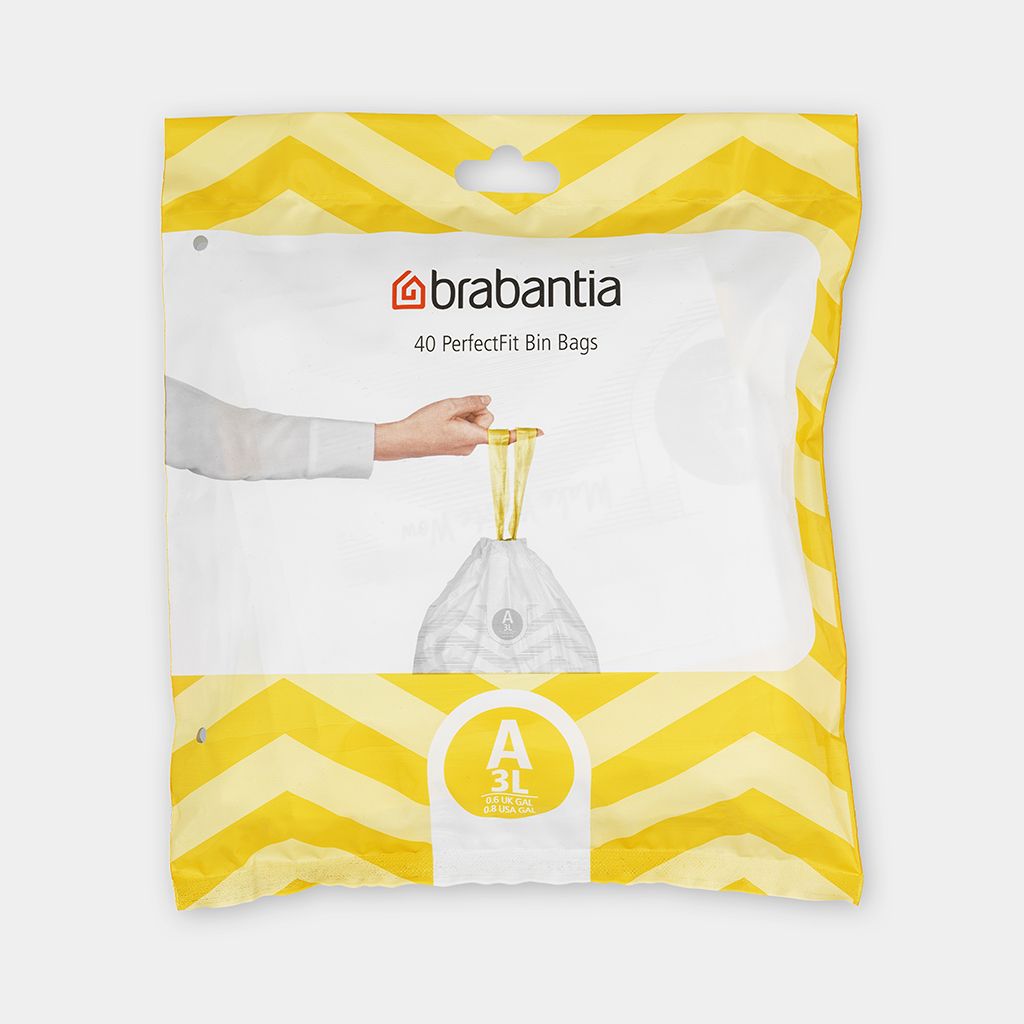Brabantia PerfectFit afvalzakken Code A 3 ltr. 40 st.