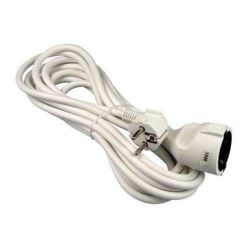 Verlengsnoer 5 meter 3x1.5 mm. + RA wit