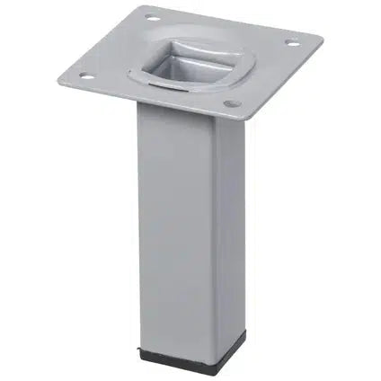 Duraline meubelpoot vierkant staal 2,5x2,5x10cm grijs 4pp