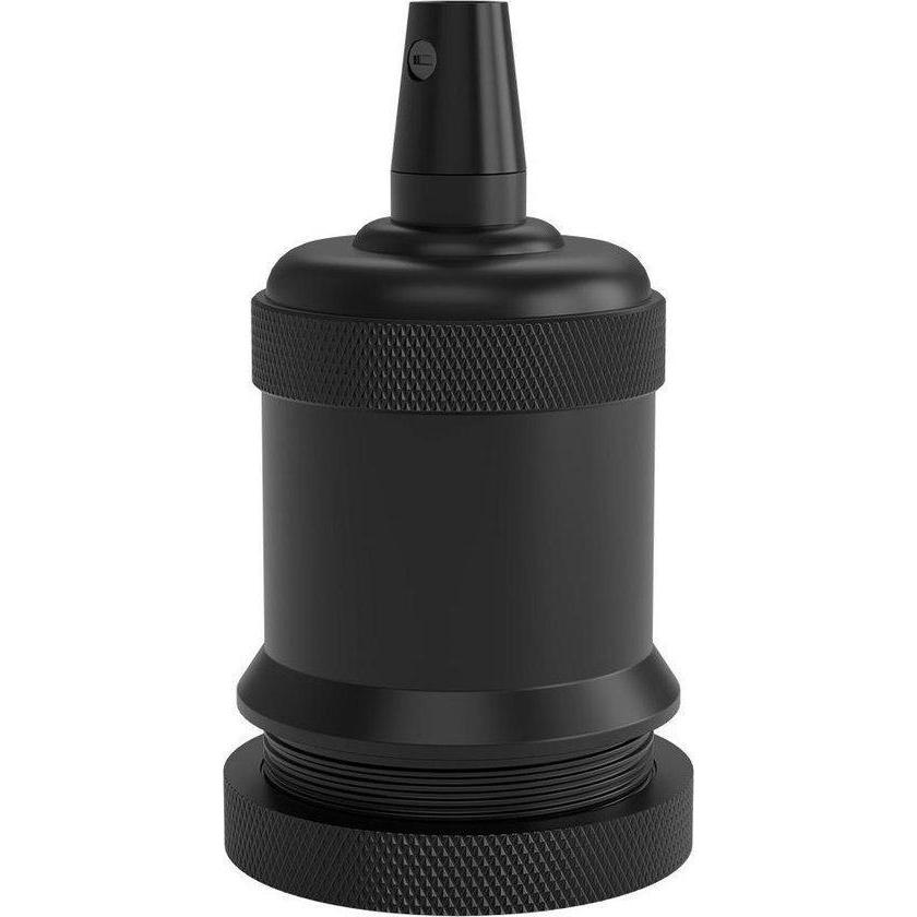 Calex lamphouder E27 aluminium model piek M-003 matt black, max.250V-60W