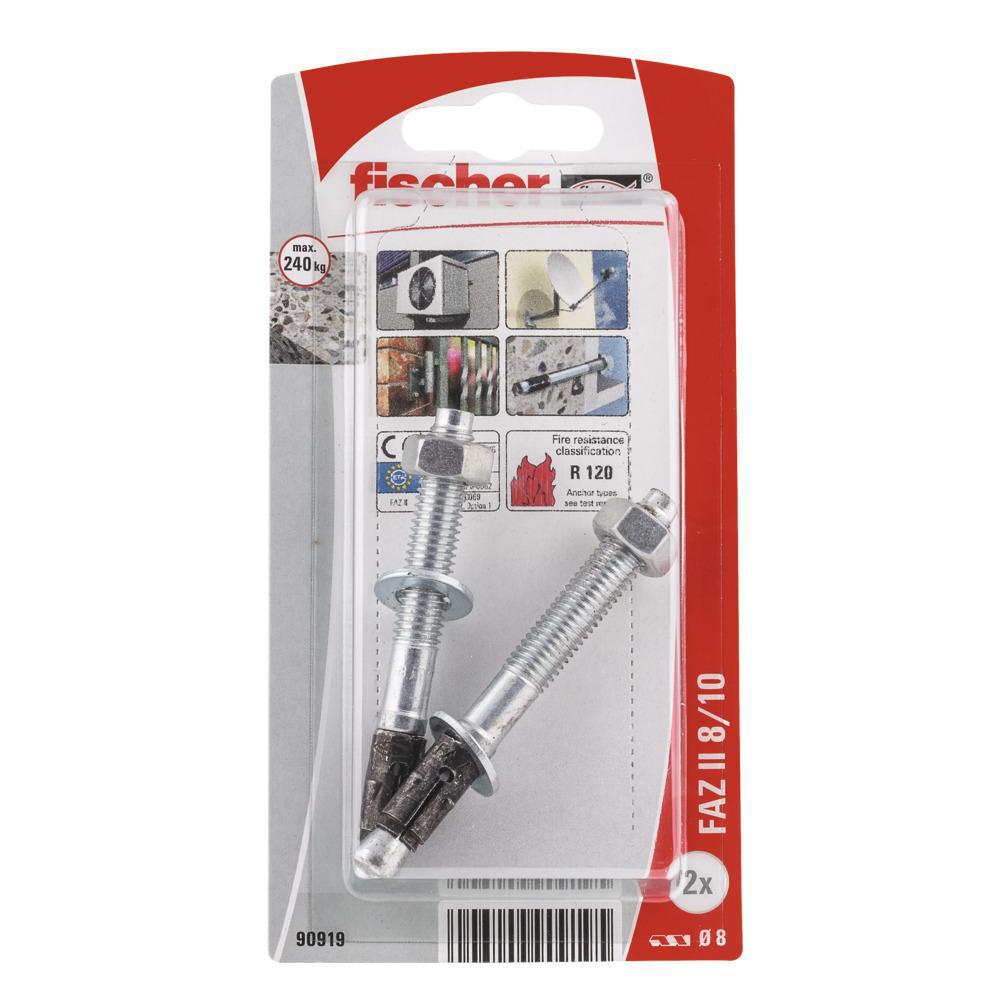 Fischer Doorsteekanker FAZ II 8/10 elektrolytisch verzinkt