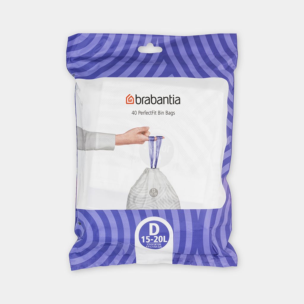 Brabantia PerfectFit afvalzakken Code D 15-20 liter (40 stuks)